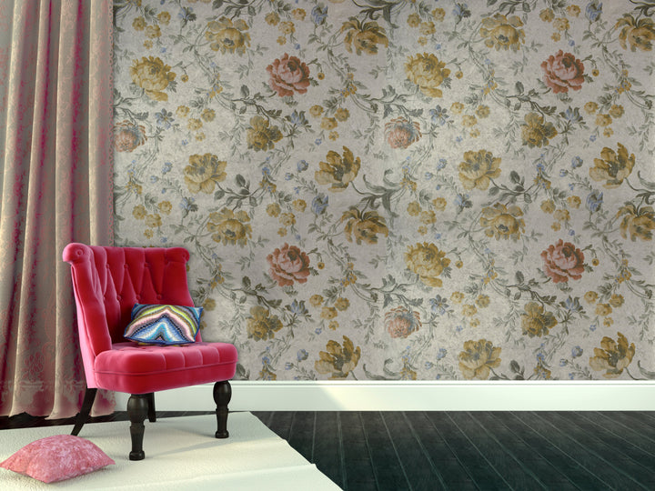 Queen Victoria 29 Cream Rose Wallpaper Sk100-29143