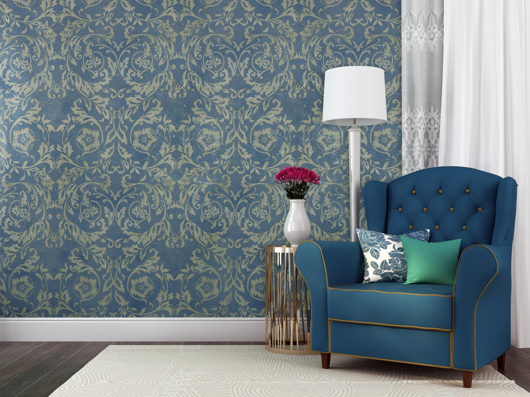 Buckingham Palace 27 Blue Elegance Wallpaper Sk100-29174