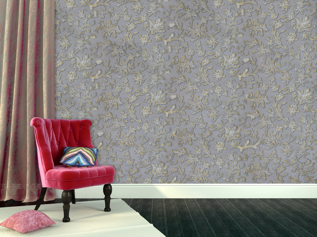 Queen Victoria 29 Lilac Texture Wallpaper Sk104-39511