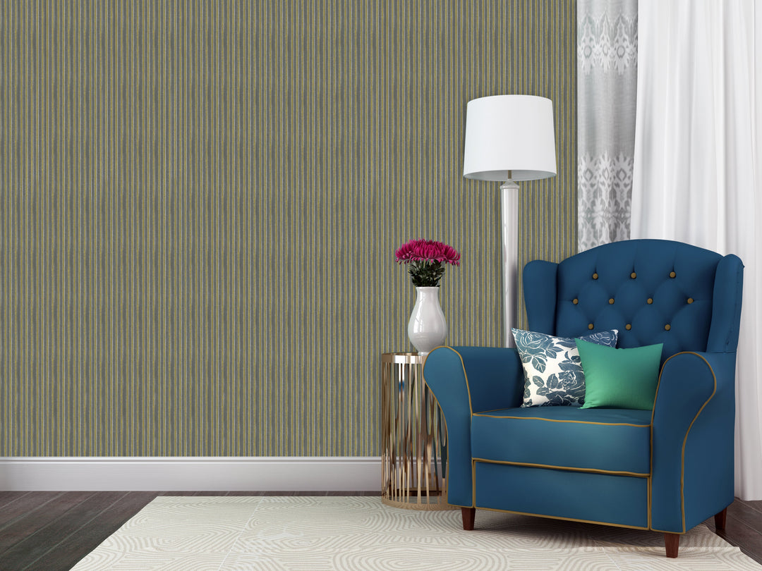 Queen Victoria 29 Khaki Stripes Wallpaper Sk104-39521