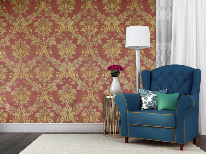 Hyde Park 29 Ruby Medallion Wallpaper Sk104-41027