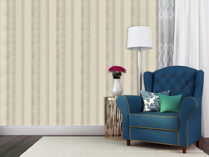 Hyde Park 29 Cream Regal Stripe Wallpaper Sk104-41032