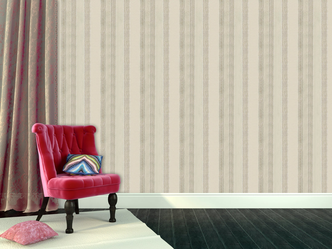 Hyde Park 29 Cream Regal Stripe Wallpaper Sk104-41032