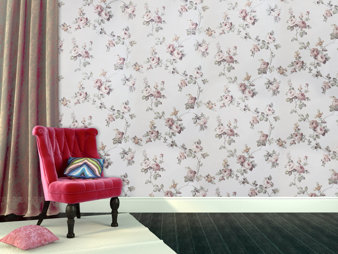 Queen Victoria 29 Blush Floral Wallpaper Sk104-42971