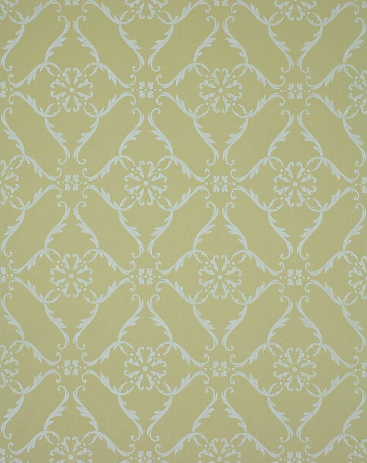 Queen Anne B Lemon Lattice Wallpaper Sk2422
