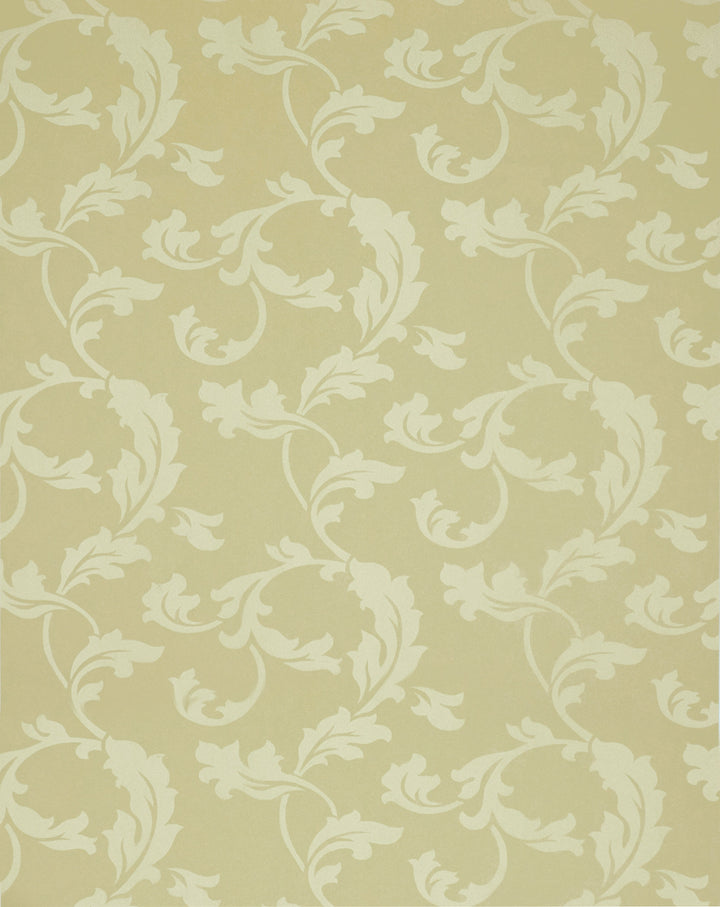 Olive Damask Wallpaper