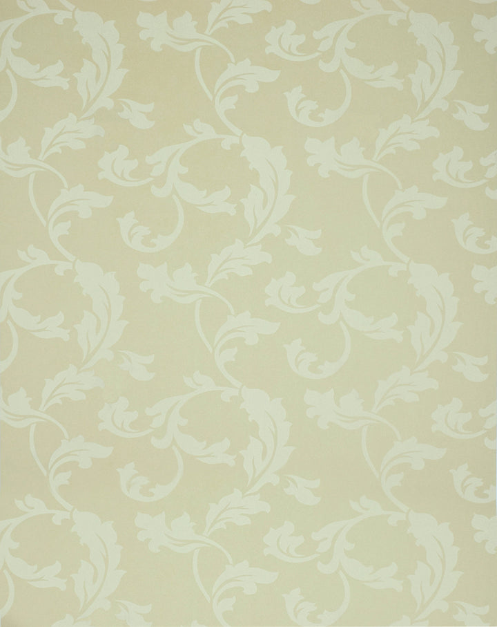 Light Green Damask Wallpaper