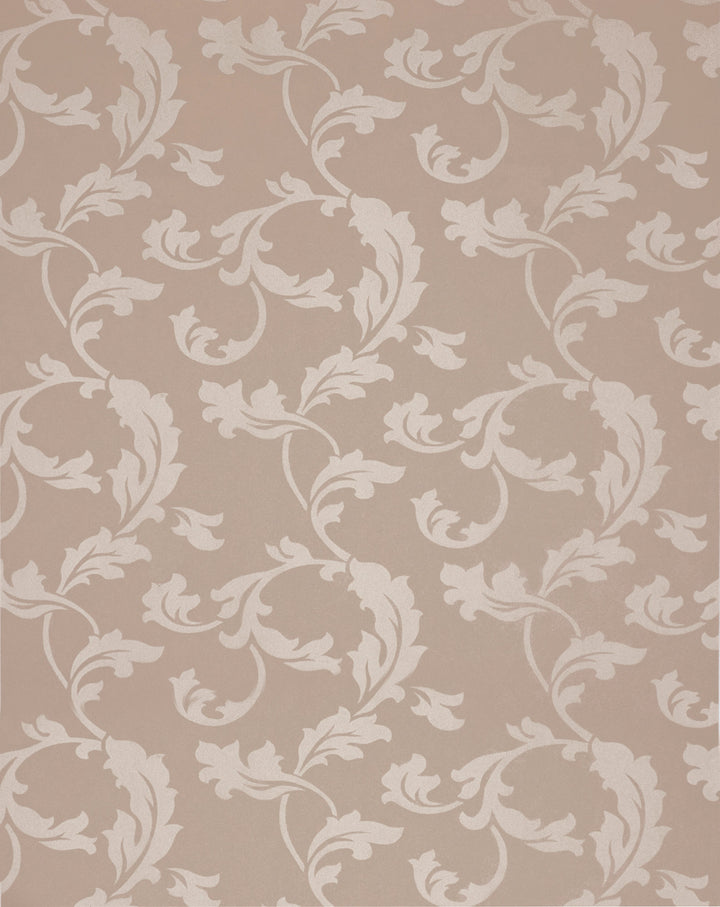 Salmon Damask Wallpaper