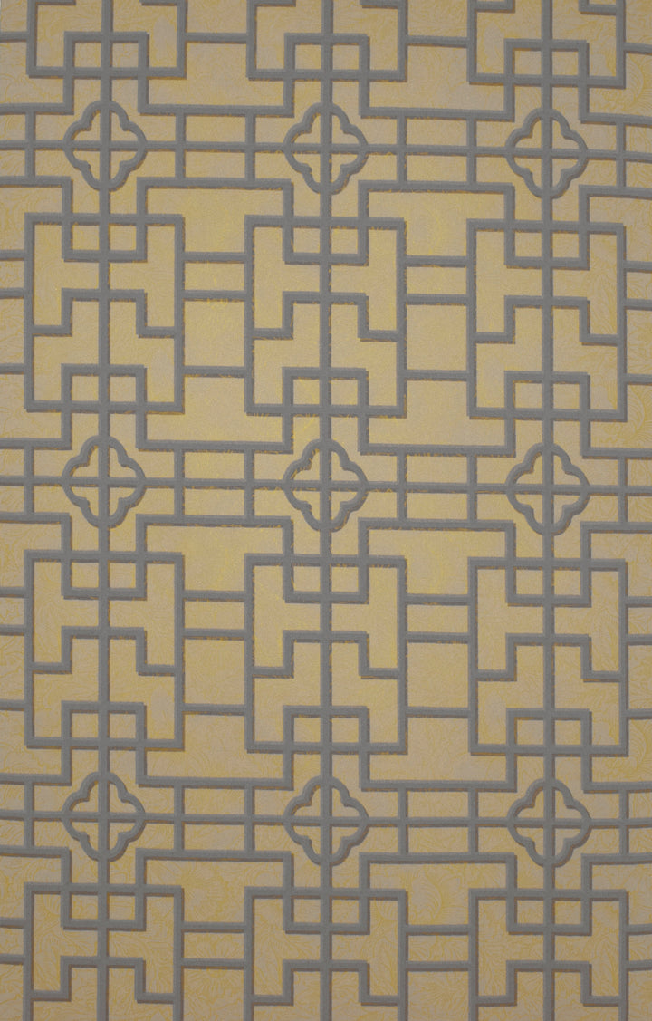 Newport A Cocoa Lattice Wallpaper Sk2819