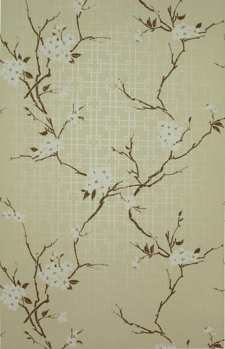 Newport A Leaf Vine Soft Beige Wallpaper Sk2822