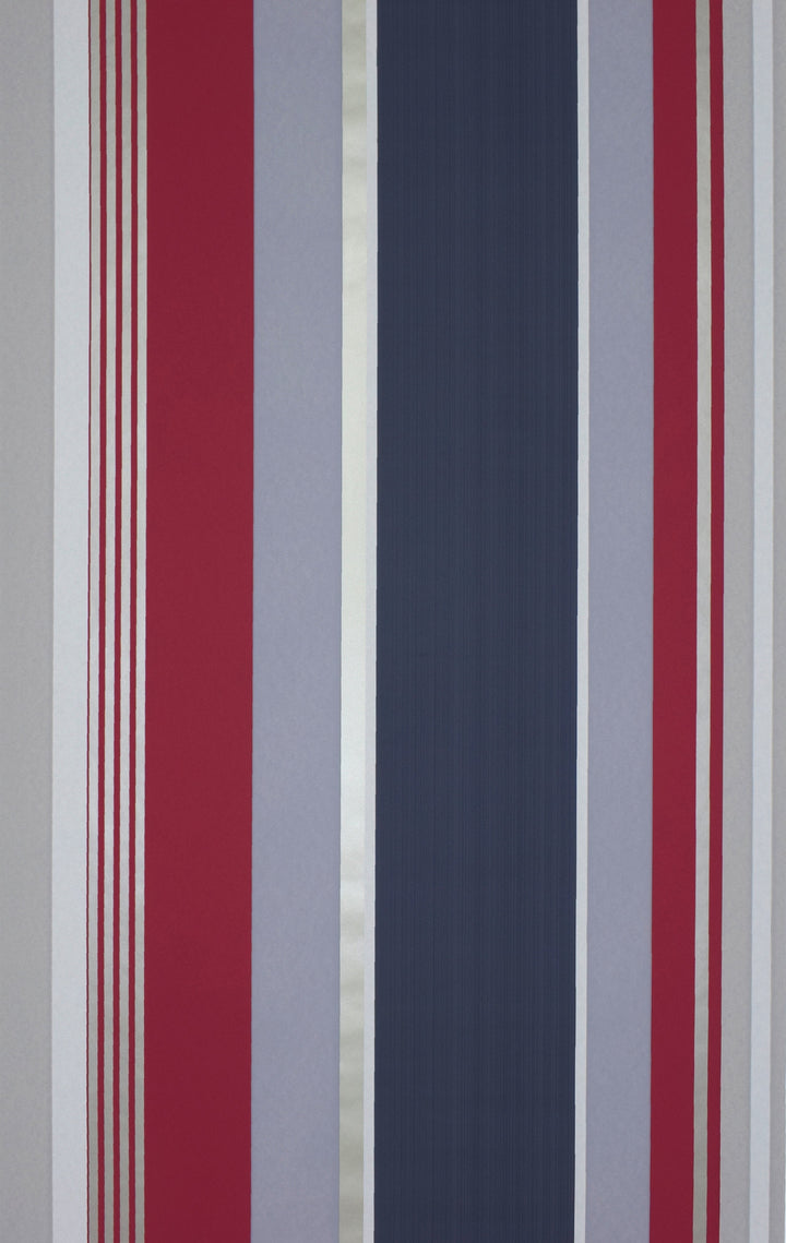 Tower Bridge Dy Crimson Stripe Wallpaper Sk42-347