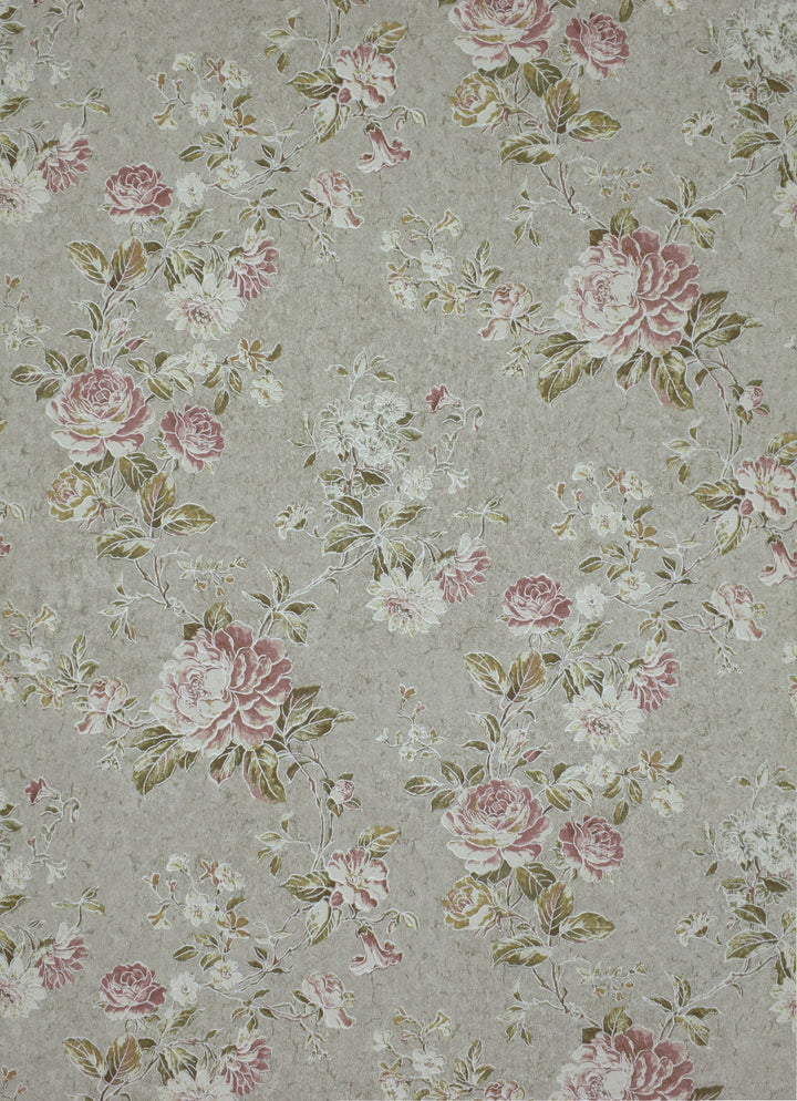 Queen Anne A Mocha Damask Wallpaper Sk6720