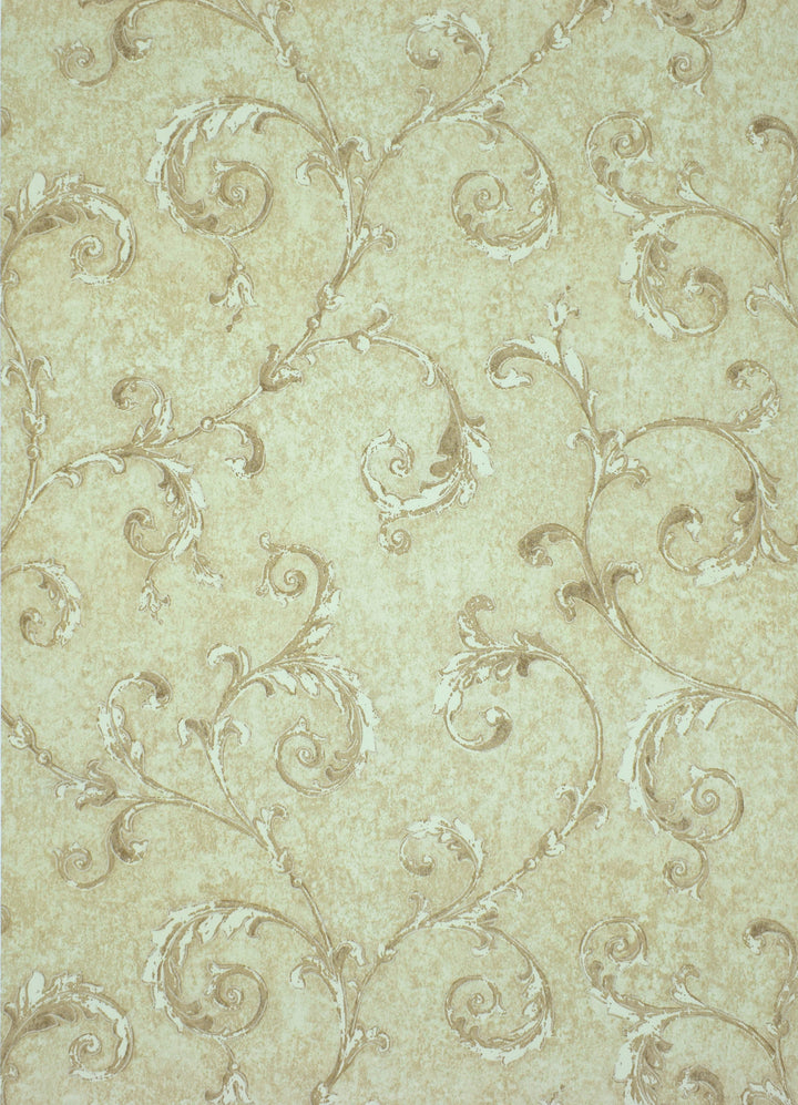 Olive Scroll Wallpaper