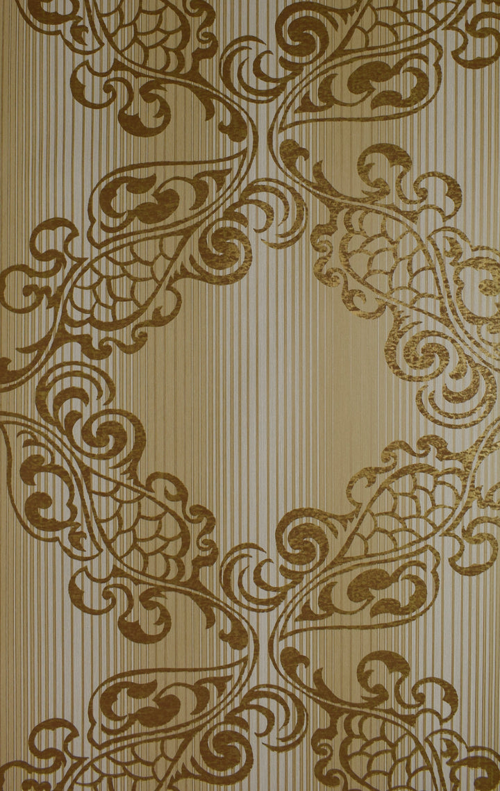 River Thames 33 Golden Floral Wallpaper Sk69-5112