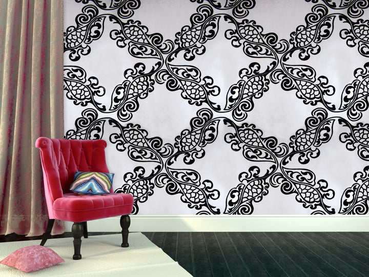 River Thames 8 Black Medallion Wallpaper Sk69-5113