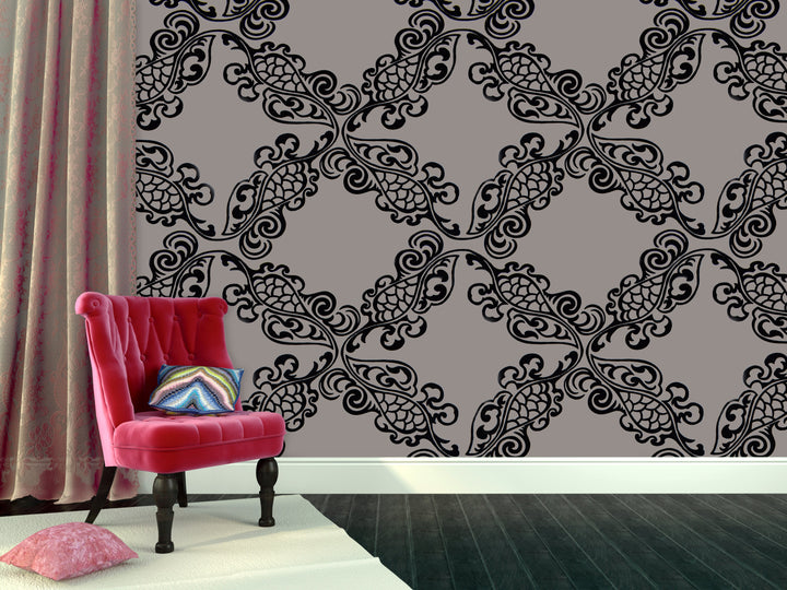 River Thames 8 Brown Medallion Wallpaper Sk69-5114