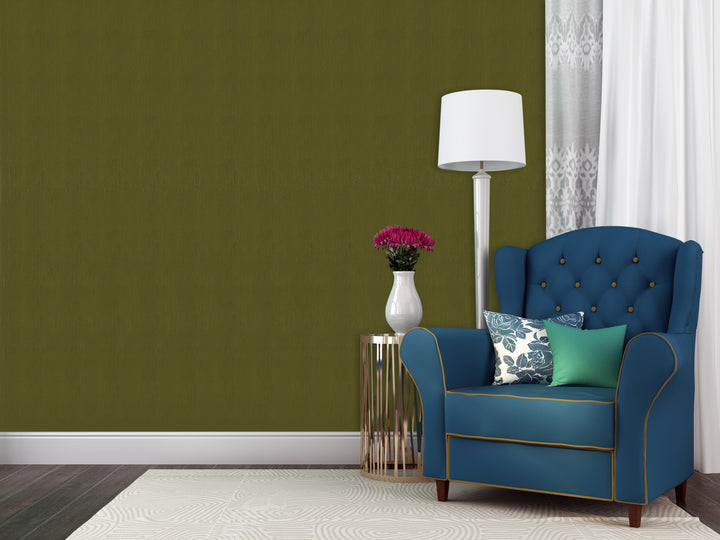River Thames 33 Olive Satin Wallpaper Sk69-5149