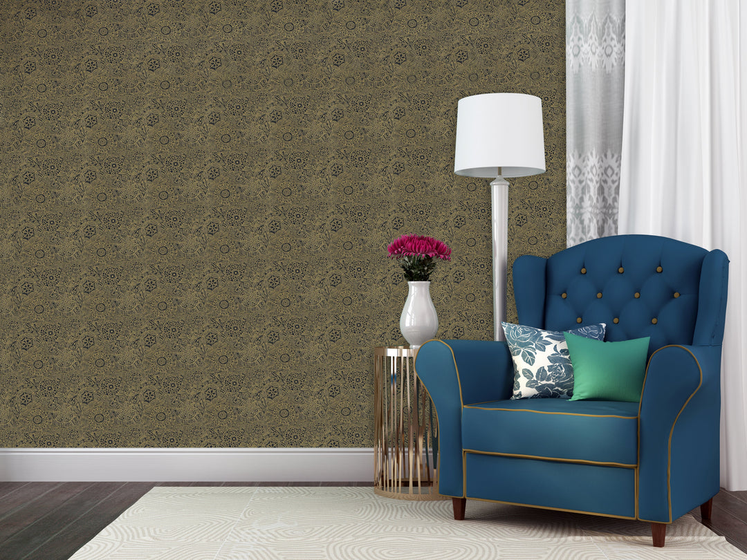 Newcastle 29 Earth Weave Wallpaper Sk69-5162