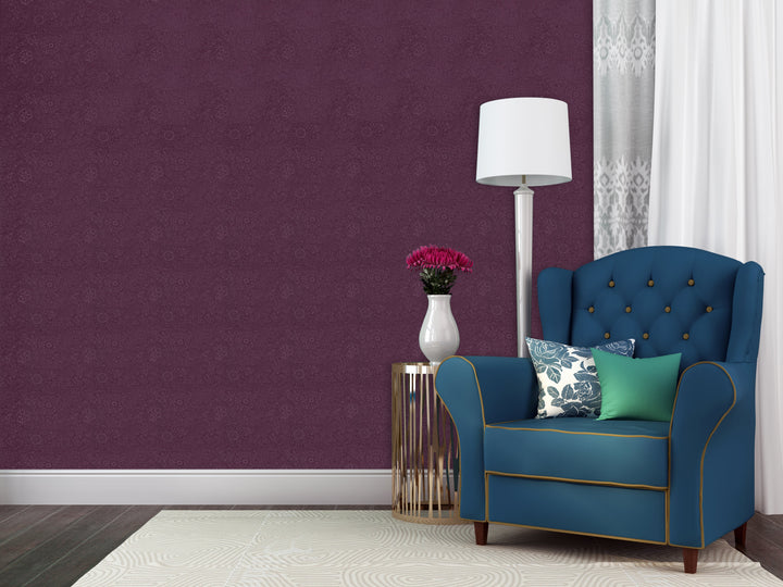 Newcastle 29 Plum Satin Wallpaper Sk69-5166