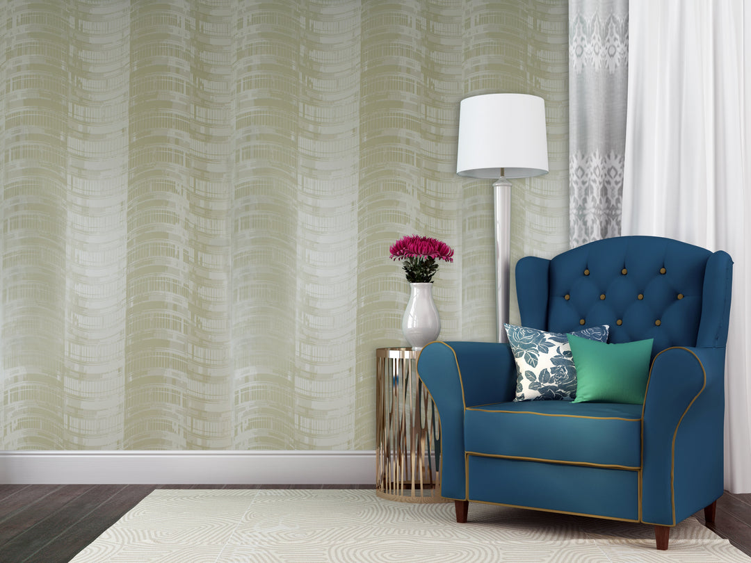 River Thames 33 Off White Grid Wallpaper Sk69-5452