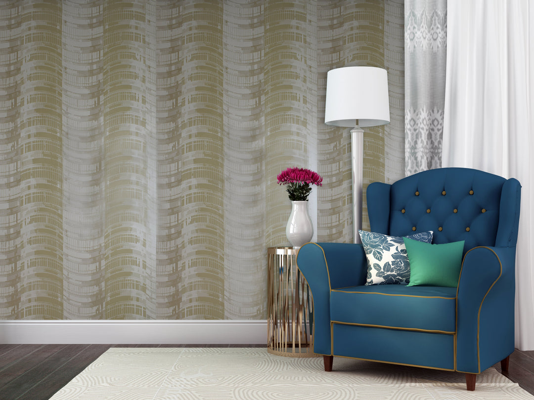 River Thames 33 Pale Grid Wallpaper Sk69-5453