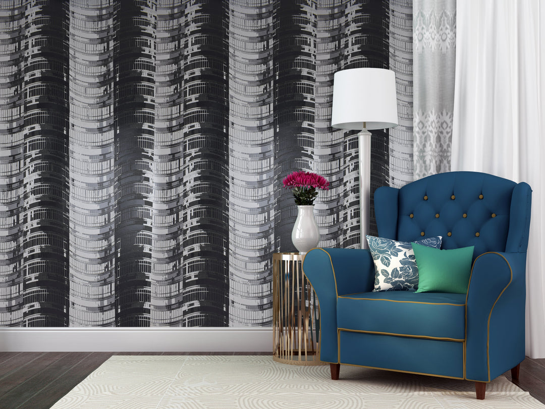 River Thames 33 Metallic Stripe Wallpaper Sk69-5455