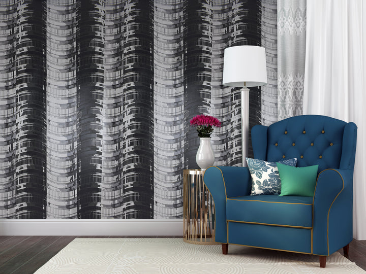 River Thames 33 Metallic Stripe Wallpaper Sk69-5455