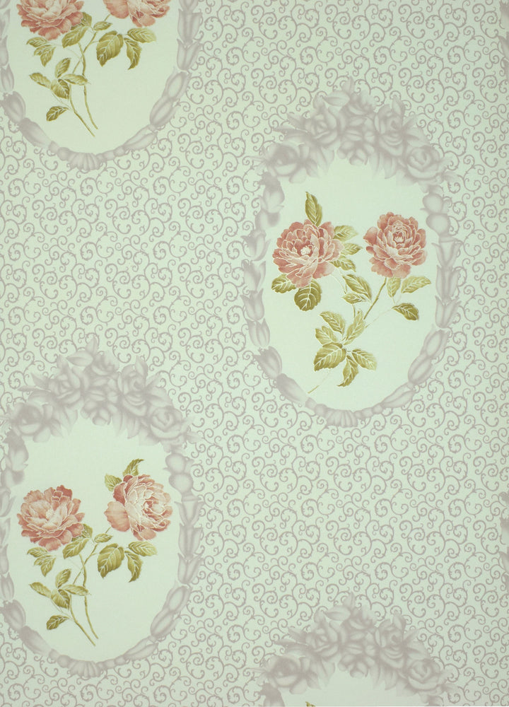 Queen Anne A Burnished Gold Trellis Wallpaper Sk8049