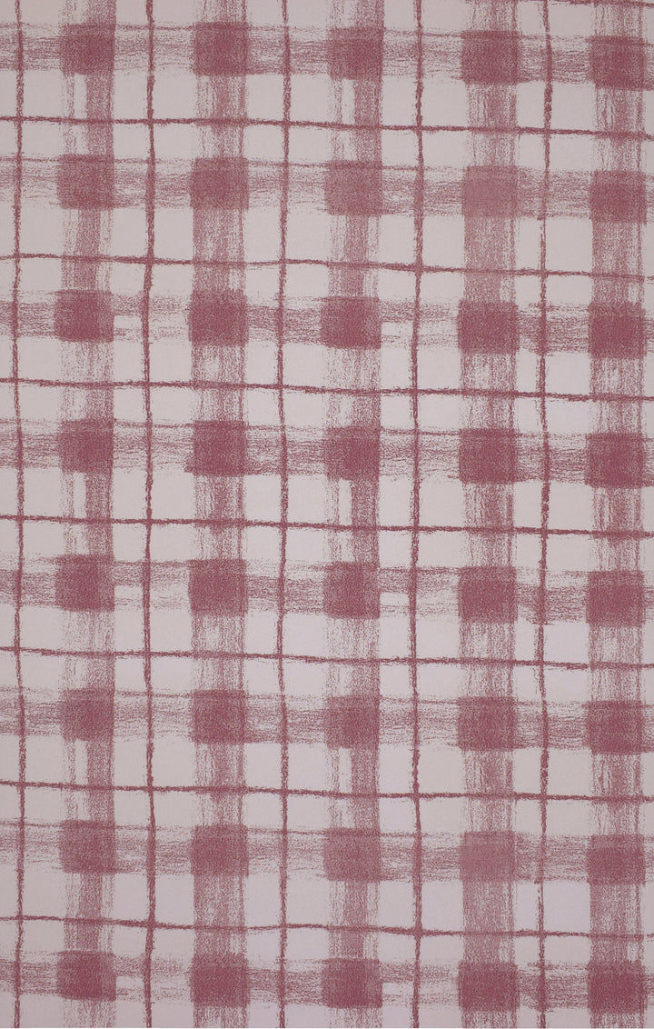 Newport B Burgundy Check Wallpaper Sk8377
