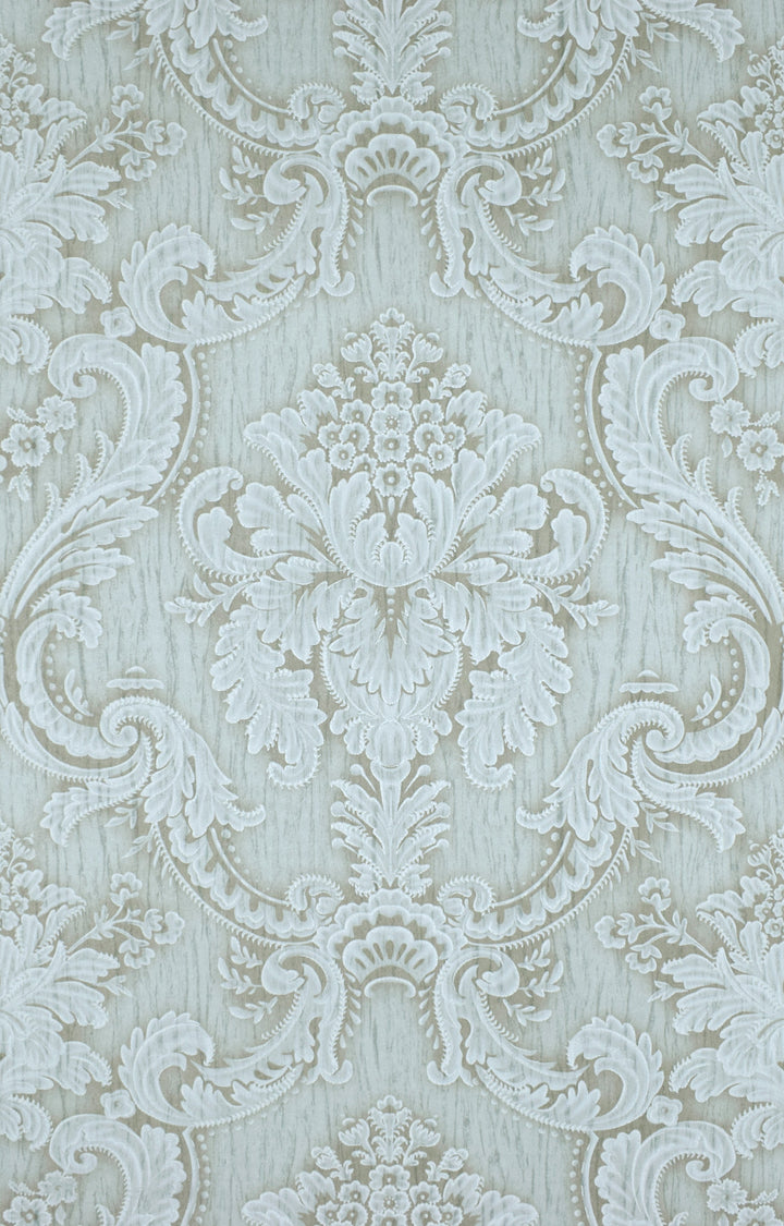 King Alfred A Mist Damask Wallpaper Sk9993-07