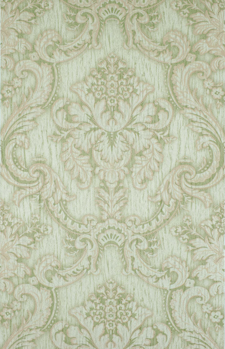 King Alfred B Sage Damask Wallpaper Sk9993-12