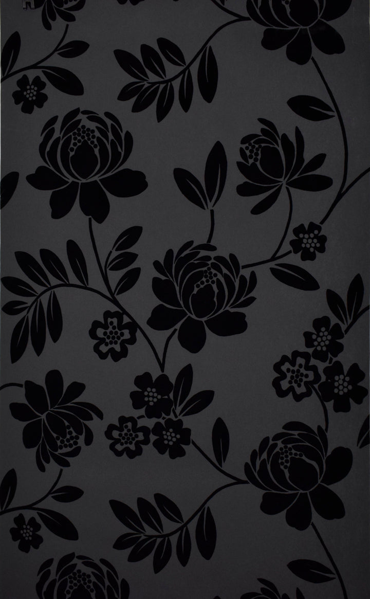 Hyde Park Ql Noir Floral Wallpaper Skg00116