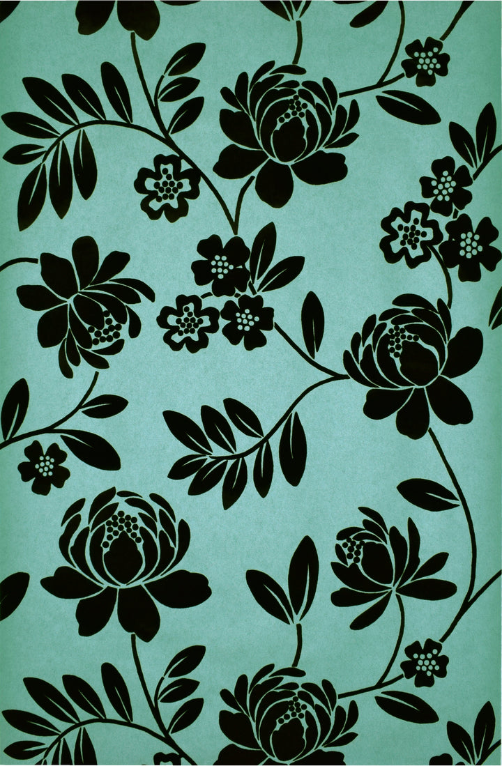 Hyde Park Ql Aqua Damask Wallpaper Skg00118