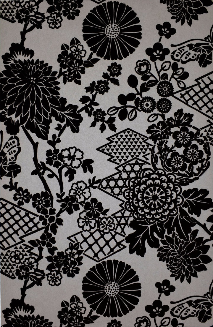 Hyde Park Ql Monochrome Rose Wallpaper Skg00142