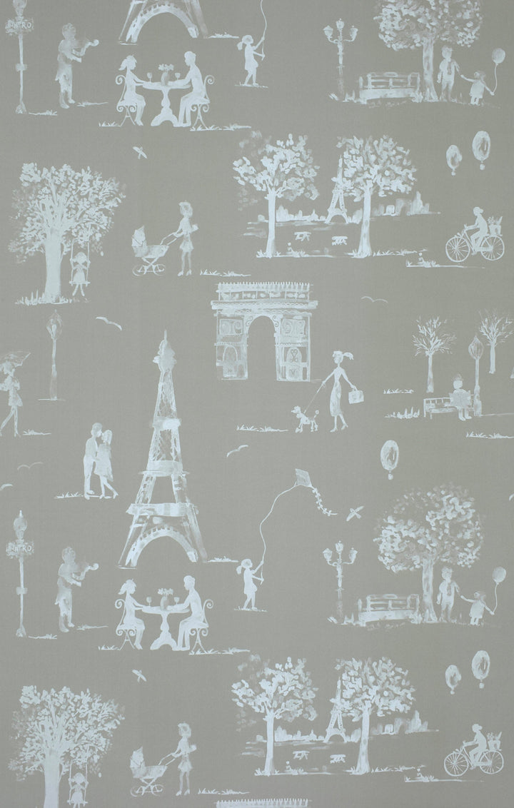 Tower Bridge Dy Taupe City Grid Wallpaper Skg22311