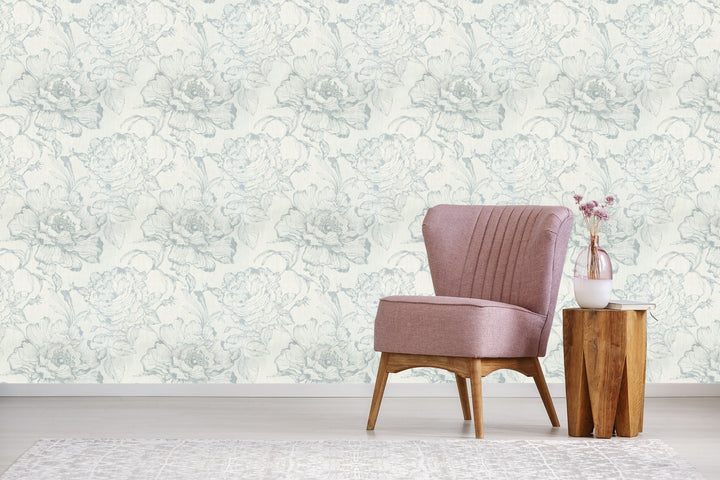 Sutton Ice Floral Wallpaper Skl39314