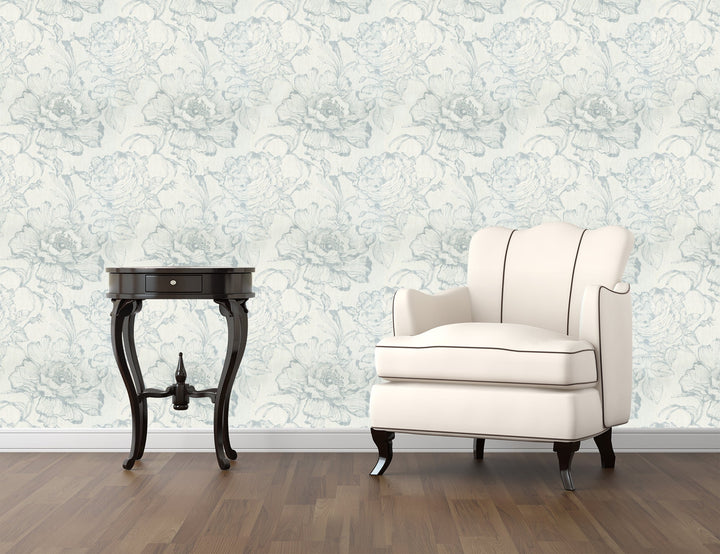 Sutton Ice Floral Wallpaper Skl39314