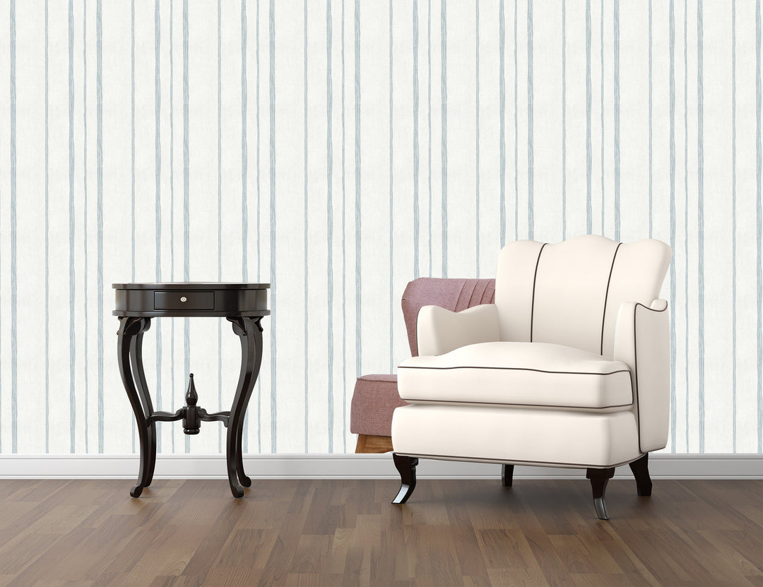 Sutton Sky Pinstripe Wallpaper Skl39324