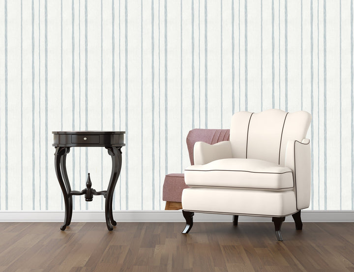 Sutton Sky Pinstripe Wallpaper Skl39324