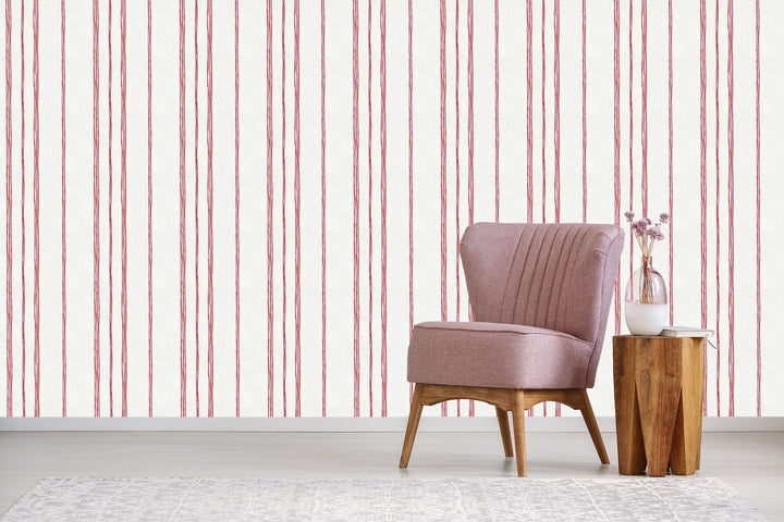 Sutton Rose Stripes Wallpaper Skl39327