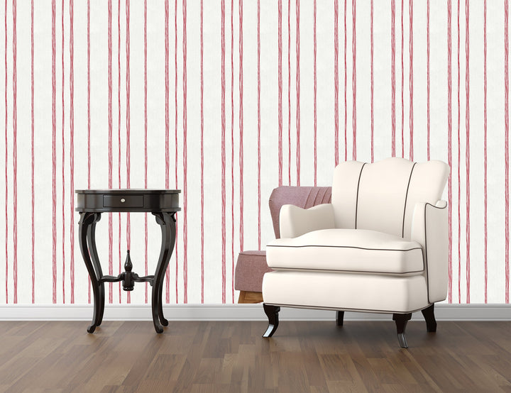 Sutton Rose Stripes Wallpaper Skl39327