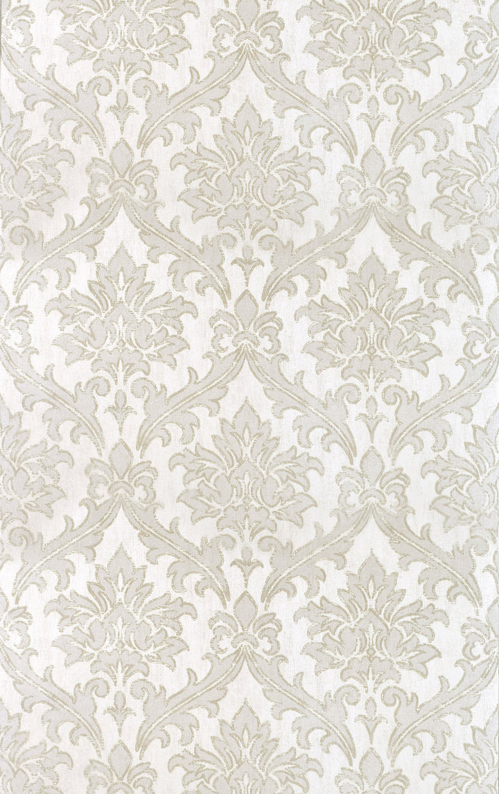 Sutton Vanilla Damask Wallpaper Skl39333