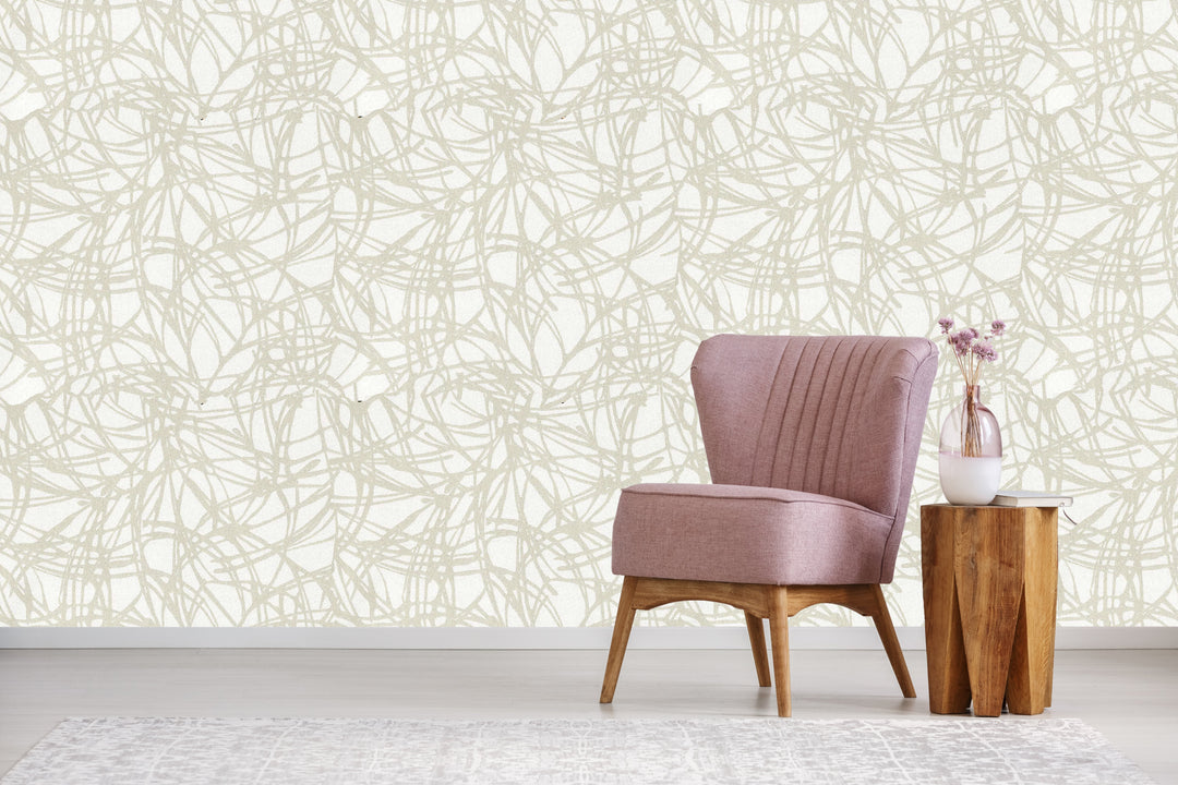 Sutton White Lace Wallpaper Skl39383