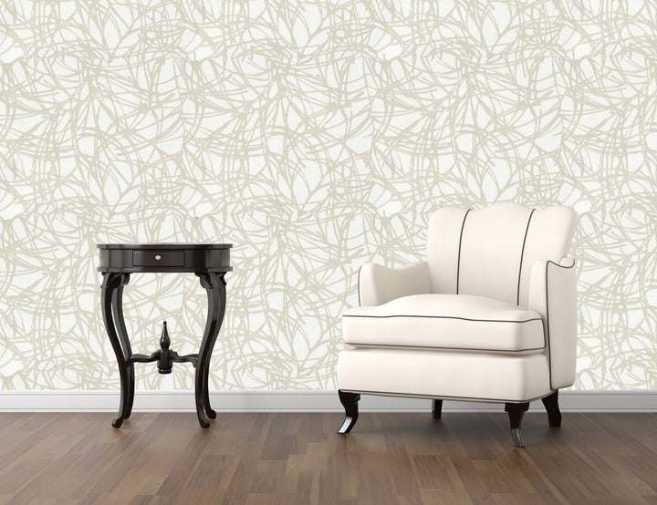 Sutton White Lace Wallpaper Skl39383