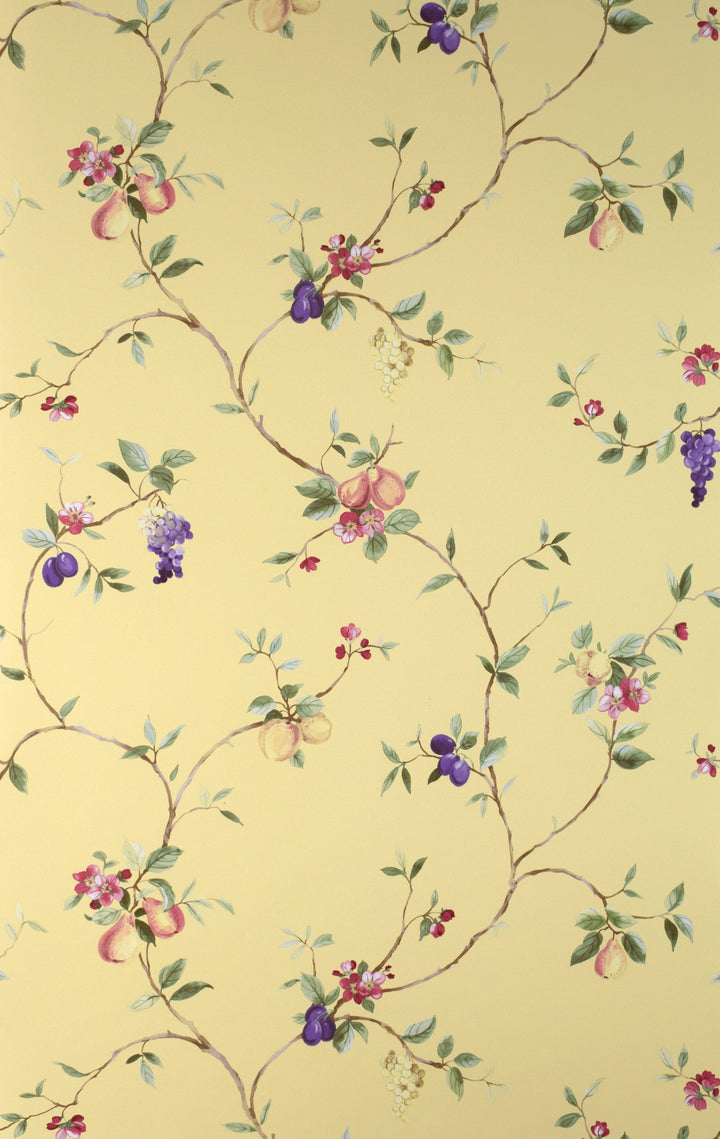 Sutton Yellow Garden Wallpaper Skl63215