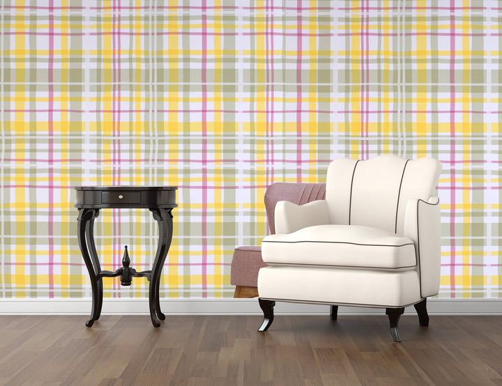 Sutton Vintage Grid Wallpaper Skl64715