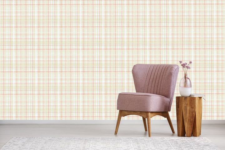 Sutton Ivory Grid Wallpaper Skl64716