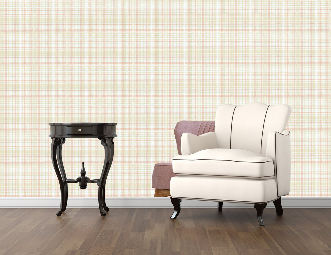 Sutton Ivory Grid Wallpaper Skl64716