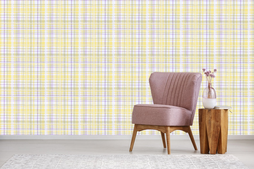 Sutton Pastel Grid Wallpaper Skl64725