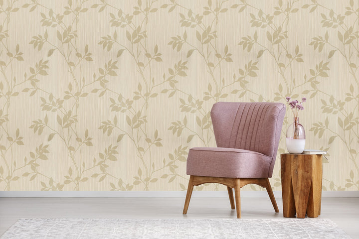 Sutton Beige Botanical Wallpaper Skl93523
